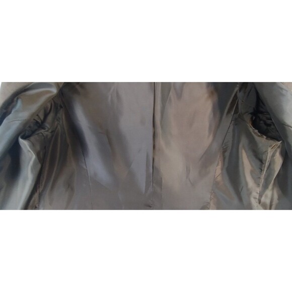 Merona Blazer Women's S Brown Linen Long Sleeve Lined Pockets 3 Buttons Classic - Picture 4 of 8